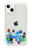 Apple Iphone 15 Kılıf Düz (simsiz) Sulu iOs ikon Silikon (facebook )