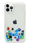 Apple iPhone 13 PRO Kılıf DüZ (Simsiz) Sulu ios ikon Silikon (facebook )
