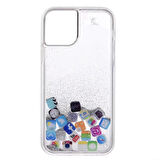 Apple iPhone 13 PRO Kılıf DüZ (Simsiz) Sulu ios ikon Silikon (facebook )
