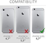 Apple iPhone SE 2022 Kılıf Simli Sulu ios ikon Silikon