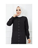 Baskı Detaylı Tunik Siyah-219