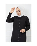 Baskı Detaylı Tunik Siyah-219