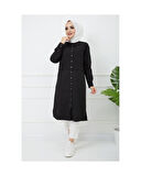 Baskı Detaylı Tunik Siyah-219
