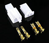 2 Pinli Tesisat Konnektörü - Tesisat Soketi (Otomobil vs) 10 Adet