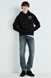 Baskılı Kapşonlu Sweatshirt FM1.102SÖ