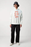 Baskılı Kapşonlu Sweatshirt FM1.11BÖ