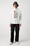 Baskılı Kapşonlu Sweatshirt FM1.120BÖ