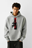 Baskılı Kapşonlu Sweatshirt FM1.127GÖ