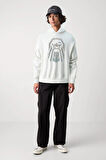 Baskılı Kapşonlu Sweatshirt FM1.136BÖ