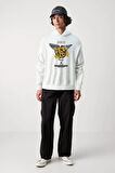 Baskılı Kapşonlu Sweatshirt FM1.137BÖ