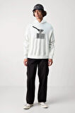 Baskılı Kapşonlu Sweatshirt FM1.138BÖ
