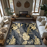 Kaymaz Taban Trend Vintage Yıkanabilir Dijital Baskı Halı