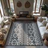 Kaymaz Taban Trend Vintage Yıkanabilir Dijital Baskı Halı