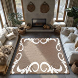 Kaymaz Taban Trend Vintage Yıkanabilir Dijital Baskı Halı