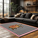 Kaymaz Taban Trend Vintage Yıkanabilir Dijital Baskı Halı