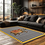 Kaymaz Taban Trend Vintage Yıkanabilir Dijital Baskı Halı