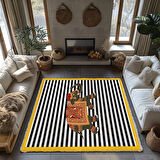 Kaymaz Taban Trend Vintage Yıkanabilir Dijital Baskı Halı