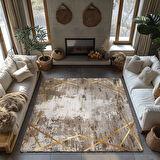 Kaymaz Taban Trend Vintage Yıkanabilir Dijital Baskı Halı