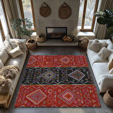 Kaymaz Taban Trend Vintage Yıkanabilir Dijital Baskı Halı