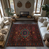 Kaymaz Taban Trend Vintage Yıkanabilir Dijital Baskı Halı
