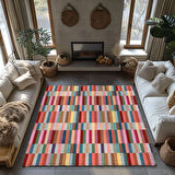 Kaymaz Taban Trend Vintage Yıkanabilir Dijital Baskı Halı