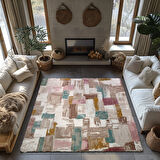 Kaymaz Taban Trend Vintage Yıkanabilir Dijital Baskı Halı