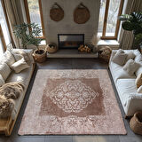 Kaymaz Taban Trend Vintage Yıkanabilir Dijital Baskı Halı