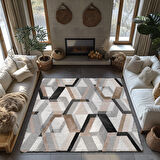 Kaymaz Taban Trend Vintage Yıkanabilir Dijital Baskı Halı