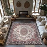 Kaymaz Taban Trend Vintage Yıkanabilir Dijital Baskı Halı