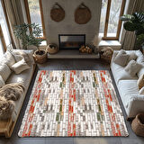 Kaymaz Taban Trend Vintage Yıkanabilir Dijital Baskı Halı