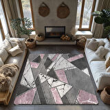 Kaymaz Taban Trend Vintage Yıkanabilir Dijital Baskı Halı