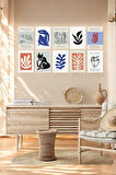 10 Parça Oturma Odası, Salon, Ofis Için Henri Matisse Tablo Seti - Set-490