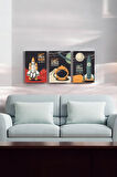 3 Parça (25x40) Büyük Boy Uv Baskı Çocuk Odası Uzay Roket Astronot Mdf Tablo Poster Seti - Set-226