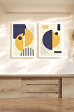 2 Parça (25x40) Büyük Boy Uv Baskı Mdf Şekilli Modern Tablo Poster Seti - Set-353