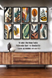 10 Parça (10x20) Uv Baskı Mdf Zeytin Dalı Ve Yapraklar Tablo Poster Seti - Set-128