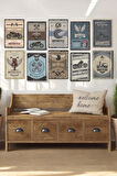 10 Parça (15x20) Uv Baskı Mdf Motosiklet Kanatları Motor Tablo Poster Seti - Set-79