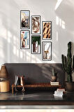 6 Parça (10x20) Uv Baskı Mdf Balkon Ve Merdiven Temalı Salon Tablo Poster Seti - Set-61