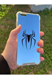 İphone 6 Plus İle Uyumlu Aynalı Spider Desenli Darbe Kamera Korumalı Silikon Telefon Kılıfı