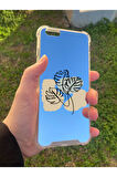 İphone 6 Plus İle Uyumlu Aynalı Monstera Desenli Darbe Kamera Korumalı Silikon Telefon Kılıfı