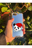 İphone 8 İle Uyumlu Aynalı Panda Desenli Darbe Kamera Korumalı Silikon Telefon Kılıfı