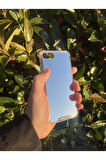 İphone SE 2022 İle Uyumlu Aynalı Düz Desenli Darbe Kamera Korumalı Silikon Telefon Kılıfı