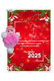 Yeni Yıl 2025 Kart Üzerinde Anahtarlık Peluş Bebek ( Kişiye Özel İsim Yazılabilir. )