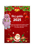 Yeni Yıl Noel Baba Kart Üzerinde Anahtarlık Tütü Bebek  5 Adet ( Kişiye Özel İsim Yazılabilir. )