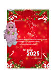 Yeni Yıl 2025 Kart Üzerinde Anahtarlık Tütü Bebek ( Kişiye Özel İsim Yazılabilir. )