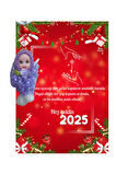 Yeni Yıl 2025 Kart Üzerinde Anahtarlık Tütü Bebek ( Kişiye Özel İsim Yazılabilir. )