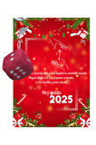Yeni Yıl 2025 Kart Üzerinde Anahtarlık Zar Model ( Kişiye Özel İsim Yazılabilir. )