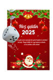 Yeni Yıl Noel Baba Kart Üzerinde Anahtarlık Zar Model ( Kişiye Özel İsim Yazılabilir. )