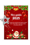 Yeni Yıl Noel Baba Kart Üzerinde Anahtarlık Yıldız Model ( Kişiye Özel İsim Yazılabilir. )