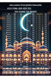 Ramazan İmsakiyesi Modern Kişiye Özel Tasarımlı Dijital Baskı 2 Adet A4 300 Gr Model 8