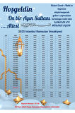 Ramazan İmsakiyesi Modern Kişiye Özel Tasarımlı Dijital Baskı 2 Adet A4 300 Gr Model 18